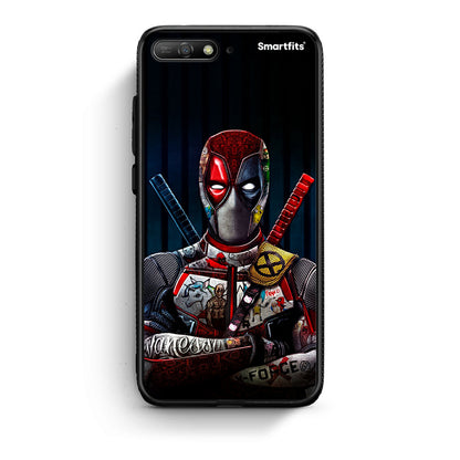 Huawei Y6 2018 Funny Guy θήκη από τη Smartfits με σχέδιο στο πίσω μέρος και μαύρο περίβλημα | Smartphone case with colorful back and black bezels by Smartfits