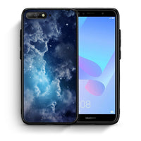 Thumbnail for Θήκη Huawei Y6 2018 Blue Sky Galaxy από τη Smartfits με σχέδιο στο πίσω μέρος και μαύρο περίβλημα | Huawei Y6 2018 Blue Sky Galaxy case with colorful back and black bezels