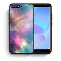 Thumbnail for Θήκη Huawei Y6 2018 Rainbow Galaxy από τη Smartfits με σχέδιο στο πίσω μέρος και μαύρο περίβλημα | Huawei Y6 2018 Rainbow Galaxy case with colorful back and black bezels
