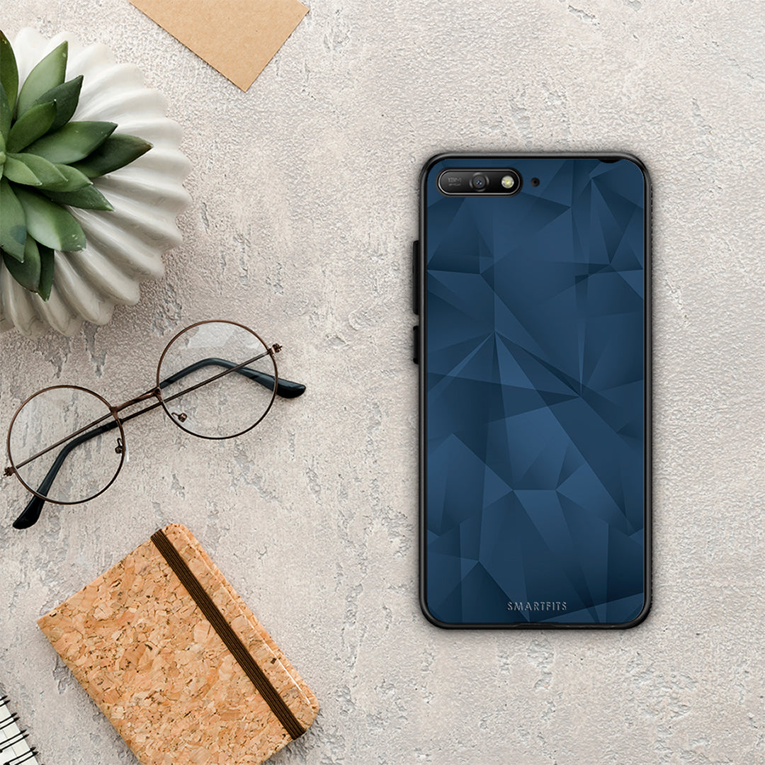 Geometric Blue Abstract - Huawei Y6 2018 / Honor 7A θήκη