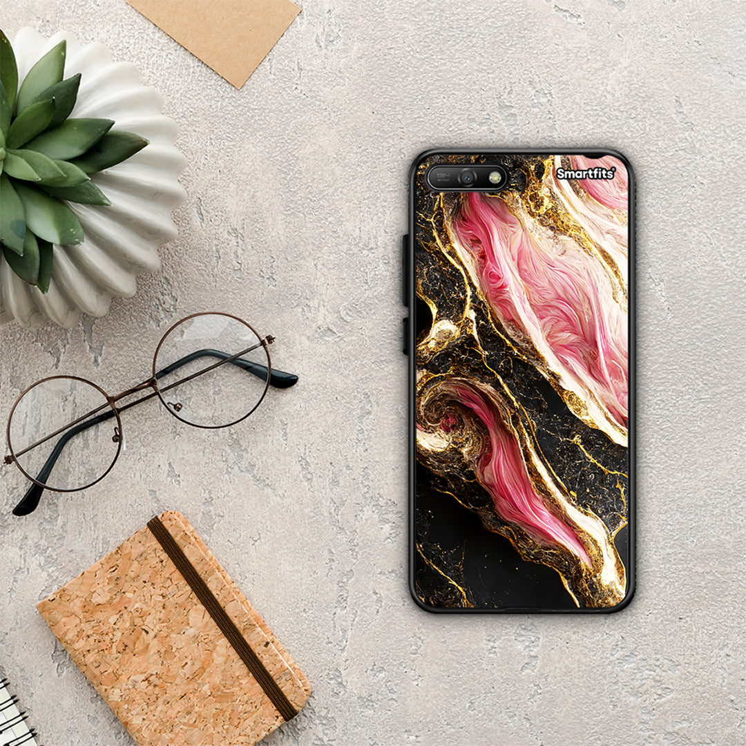 Glamorous Pink Marble - Huawei Y6 2018 / Honor 7A θήκη