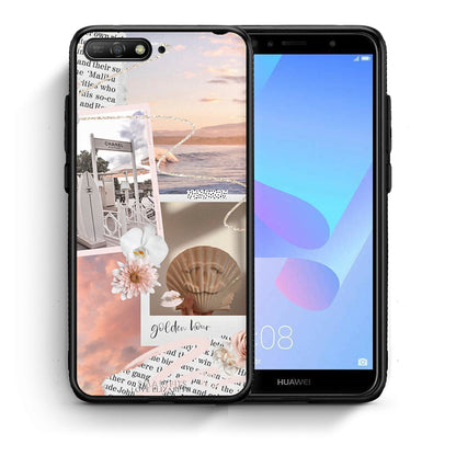 Θήκη Αγίου Βαλεντίνου Huawei Y6 2018 Golden Hour από τη Smartfits με σχέδιο στο πίσω μέρος και μαύρο περίβλημα | Huawei Y6 2018 Golden Hour case with colorful back and black bezels