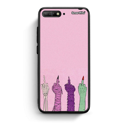 Huawei Y6 2018 Halloween Be A Lady Θήκη από τη Smartfits με σχέδιο στο πίσω μέρος και μαύρο περίβλημα | Smartphone case with colorful back and black bezels by Smartfits