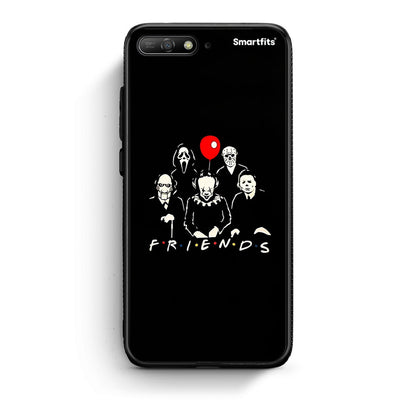 Huawei Y6 2018 Halloween Friends Θήκη από τη Smartfits με σχέδιο στο πίσω μέρος και μαύρο περίβλημα | Smartphone case with colorful back and black bezels by Smartfits