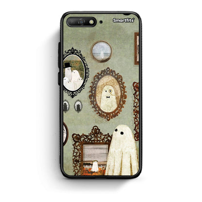Huawei Y6 2018 Halloween Ghost Season Θήκη από τη Smartfits με σχέδιο στο πίσω μέρος και μαύρο περίβλημα | Smartphone case with colorful back and black bezels by Smartfits