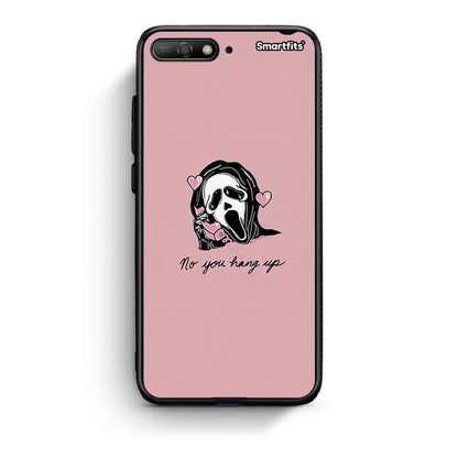 Huawei Y6 2018 Halloween Hang Up Θήκη από τη Smartfits με σχέδιο στο πίσω μέρος και μαύρο περίβλημα | Smartphone case with colorful back and black bezels by Smartfits