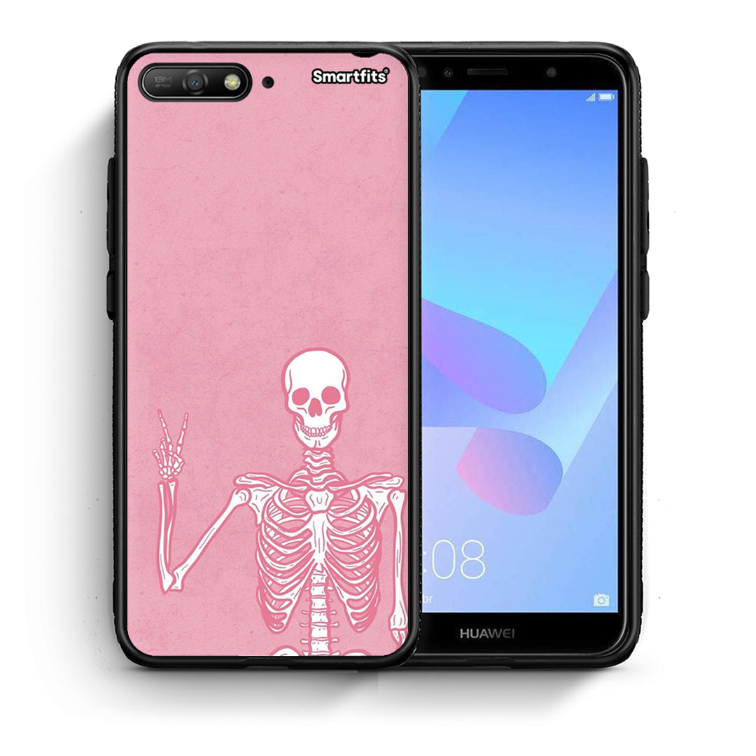 Θήκη Huawei Y6 2018 Halloween Motivation από τη Smartfits με σχέδιο στο πίσω μέρος και μαύρο περίβλημα | Huawei Y6 2018 Halloween Motivation case with colorful back and black bezels