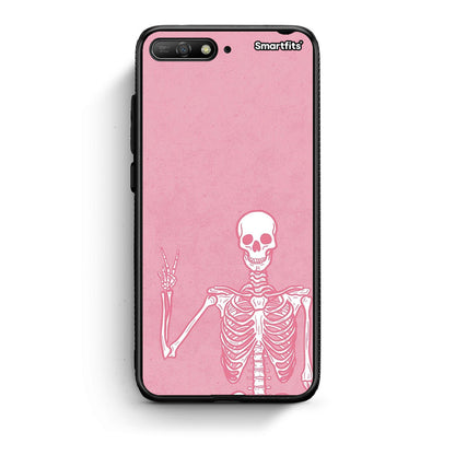 Huawei Y6 2018 Halloween Motivation Θήκη από τη Smartfits με σχέδιο στο πίσω μέρος και μαύρο περίβλημα | Smartphone case with colorful back and black bezels by Smartfits