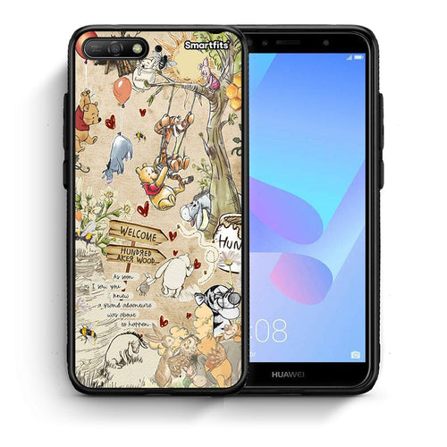 Θήκη Huawei Y6 2018 Happy Friends από τη Smartfits με σχέδιο στο πίσω μέρος και μαύρο περίβλημα | Huawei Y6 2018 Happy Friends case with colorful back and black bezels