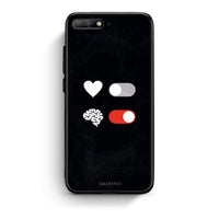 Thumbnail for Huawei Y6 2018 Heart Vs Brain Θήκη Αγίου Βαλεντίνου από τη Smartfits με σχέδιο στο πίσω μέρος και μαύρο περίβλημα | Smartphone case with colorful back and black bezels by Smartfits