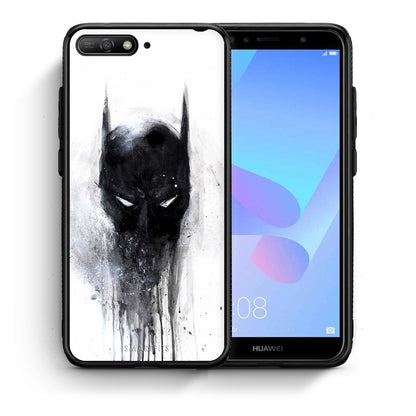 Θήκη Huawei Y6 2018 Paint Bat Hero από τη Smartfits με σχέδιο στο πίσω μέρος και μαύρο περίβλημα | Huawei Y6 2018 Paint Bat Hero case with colorful back and black bezels