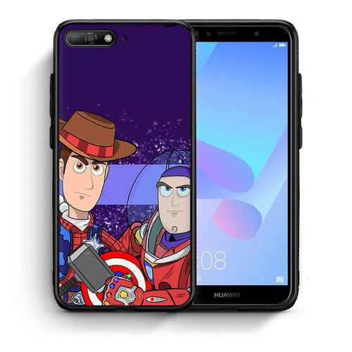 Θήκη Huawei Y6 2018 Infinity Story από τη Smartfits με σχέδιο στο πίσω μέρος και μαύρο περίβλημα | Huawei Y6 2018 Infinity Story case with colorful back and black bezels