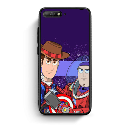 Huawei Y6 2018 Infinity Story θήκη από τη Smartfits με σχέδιο στο πίσω μέρος και μαύρο περίβλημα | Smartphone case with colorful back and black bezels by Smartfits