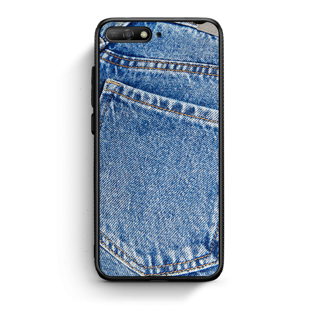 Huawei Y6 2018 Jeans Pocket θήκη από τη Smartfits με σχέδιο στο πίσω μέρος και μαύρο περίβλημα | Smartphone case with colorful back and black bezels by Smartfits