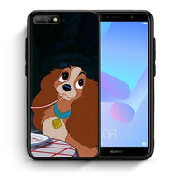 Thumbnail for Θήκη Αγίου Βαλεντίνου Huawei Y6 2018 Lady And Tramp 2 από τη Smartfits με σχέδιο στο πίσω μέρος και μαύρο περίβλημα | Huawei Y6 2018 Lady And Tramp 2 case with colorful back and black bezels