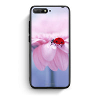 Thumbnail for Huawei Y6 2018 Ladybug Flower θήκη από τη Smartfits με σχέδιο στο πίσω μέρος και μαύρο περίβλημα | Smartphone case with colorful back and black bezels by Smartfits