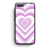 Thumbnail for Huawei Y6 2018 Lilac Hearts θήκη από τη Smartfits με σχέδιο στο πίσω μέρος και μαύρο περίβλημα | Smartphone case with colorful back and black bezels by Smartfits