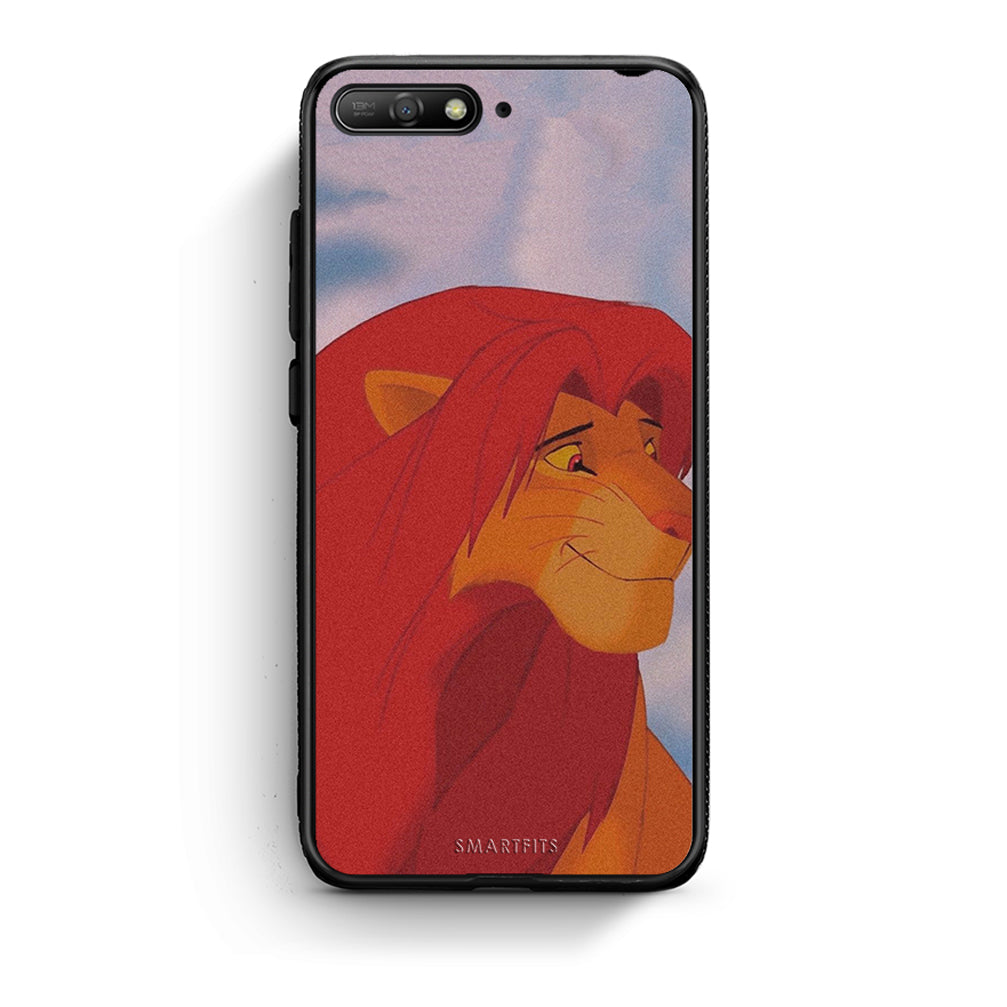Huawei Y6 2018 Lion Love 1 Θήκη Αγίου Βαλεντίνου από τη Smartfits με σχέδιο στο πίσω μέρος και μαύρο περίβλημα | Smartphone case with colorful back and black bezels by Smartfits