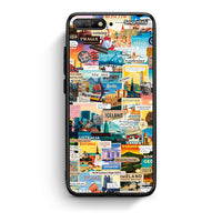 Thumbnail for Huawei Y6 2018 Live To Travel θήκη από τη Smartfits με σχέδιο στο πίσω μέρος και μαύρο περίβλημα | Smartphone case with colorful back and black bezels by Smartfits