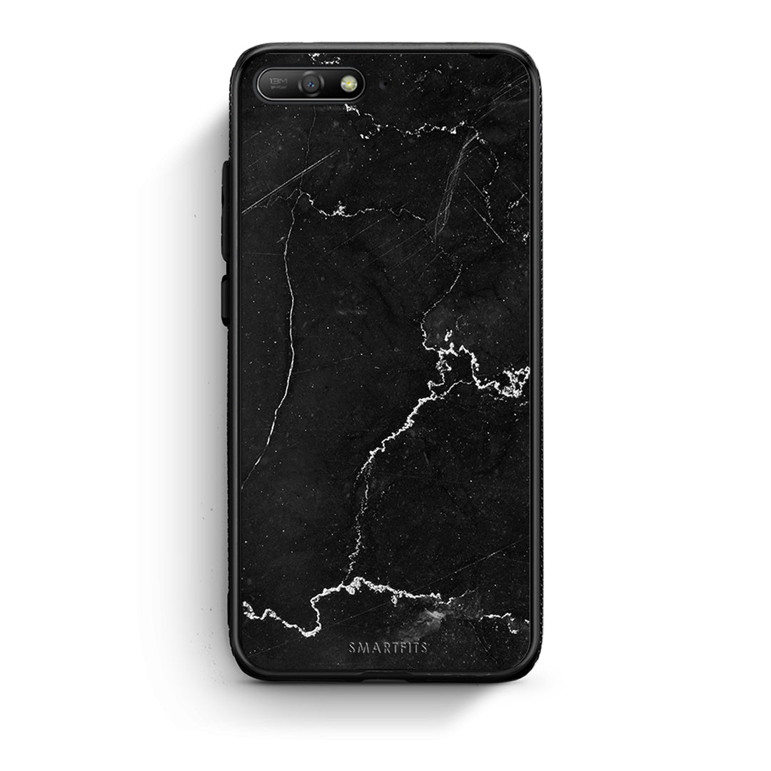 Huawei Y6 2018 Marble Black θήκη από τη Smartfits με σχέδιο στο πίσω μέρος και μαύρο περίβλημα | Smartphone case with colorful back and black bezels by Smartfits