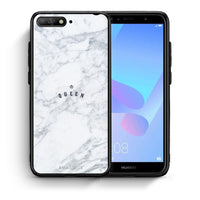 Thumbnail for Θήκη Huawei Y6 2018 Queen Marble από τη Smartfits με σχέδιο στο πίσω μέρος και μαύρο περίβλημα | Huawei Y6 2018 Queen Marble case with colorful back and black bezels