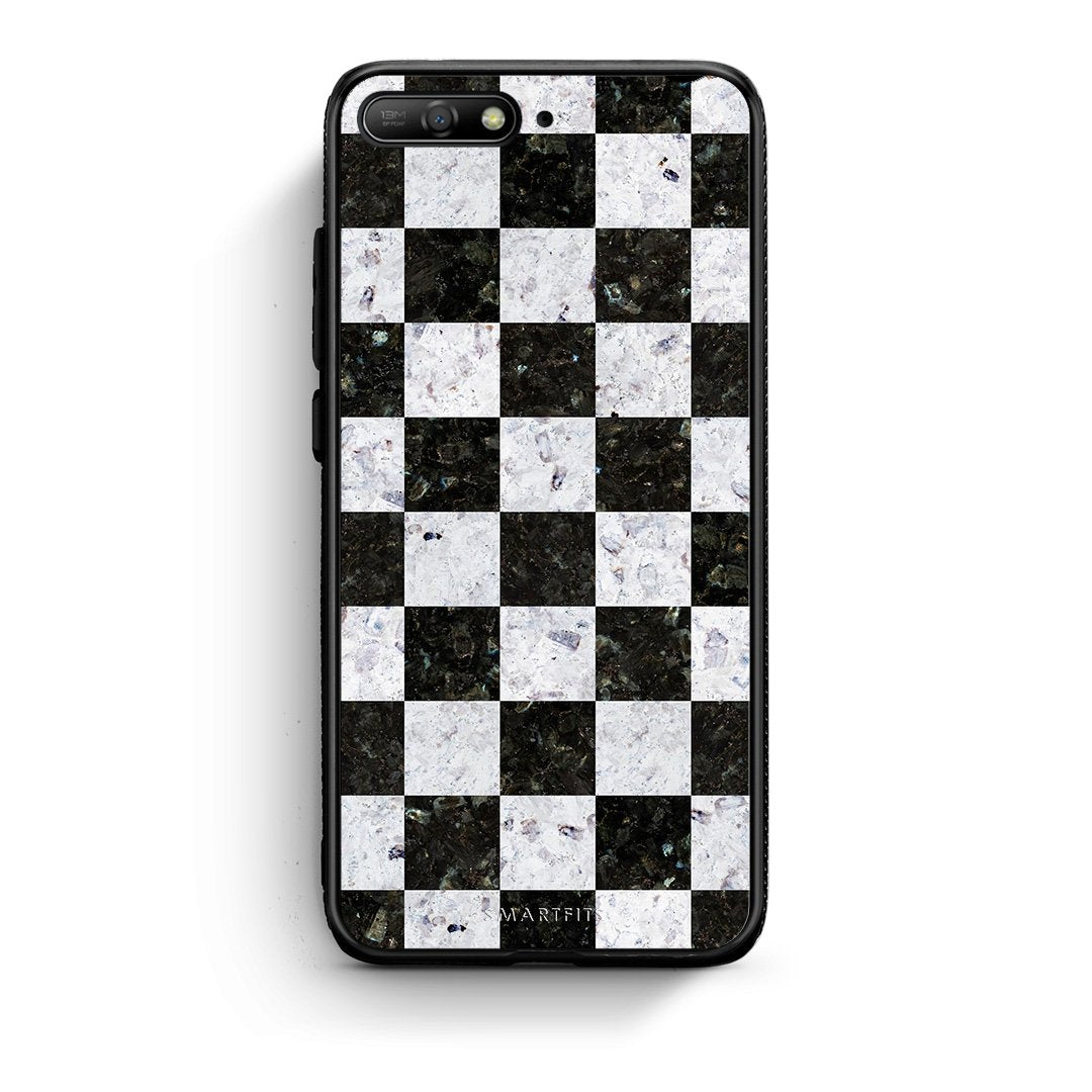 4 - Huawei Y6 2018 Square Geometric Marble case, cover, bumper