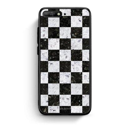 4 - Huawei Y6 2018 Square Geometric Marble case, cover, bumper