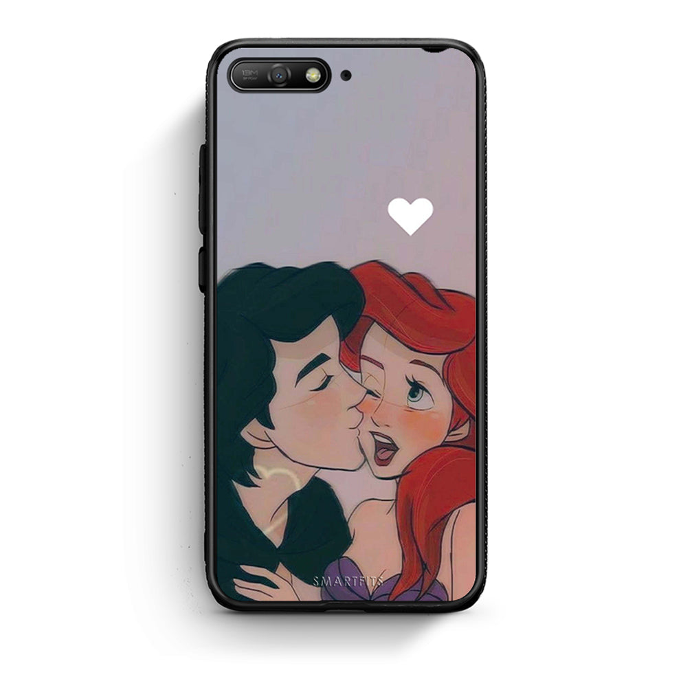 Huawei Y6 2018 Mermaid Love Θήκη Αγίου Βαλεντίνου από τη Smartfits με σχέδιο στο πίσω μέρος και μαύρο περίβλημα | Smartphone case with colorful back and black bezels by Smartfits