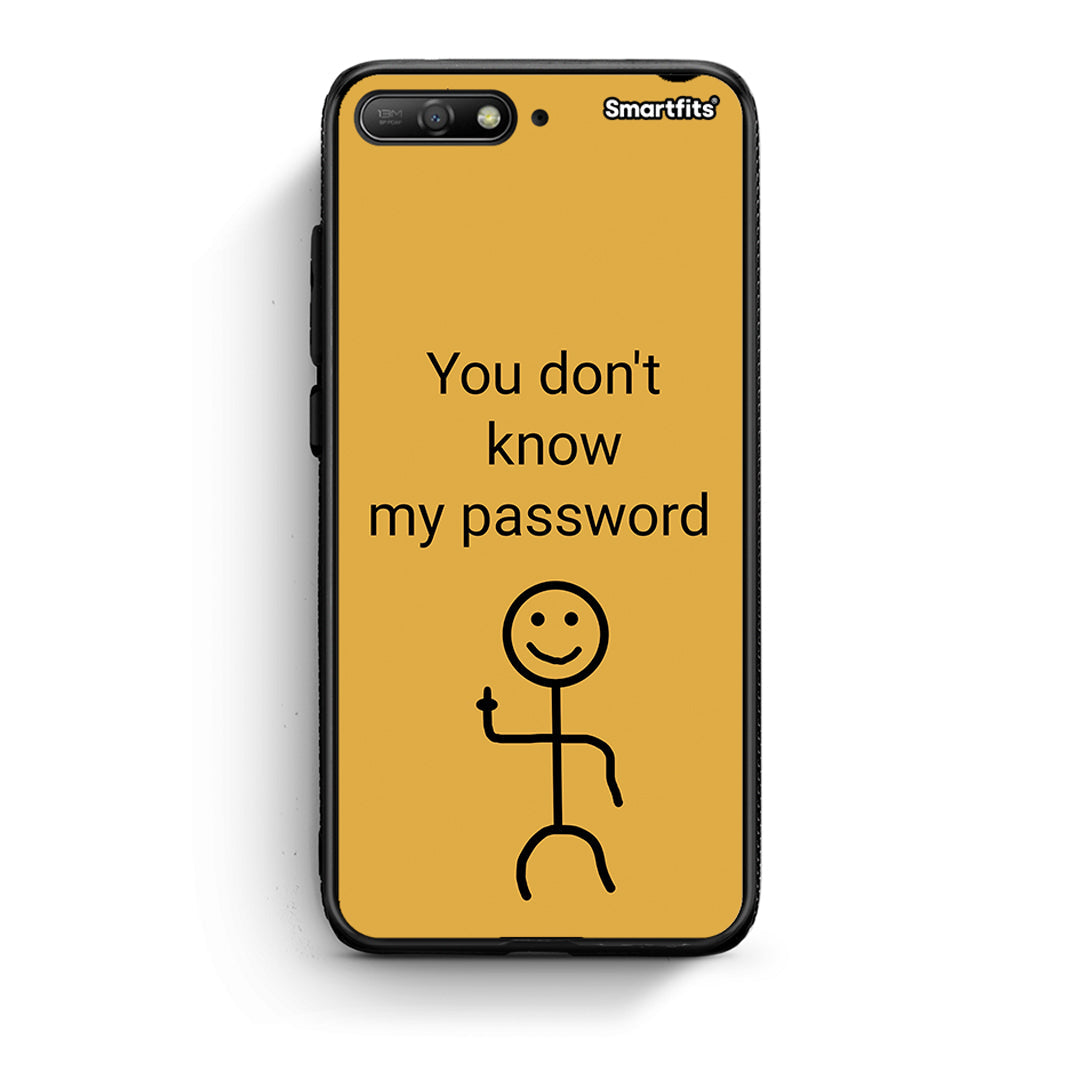 Huawei Y6 2018 My Password Θήκη από τη Smartfits με σχέδιο στο πίσω μέρος και μαύρο περίβλημα | Smartphone case with colorful back and black bezels by Smartfits