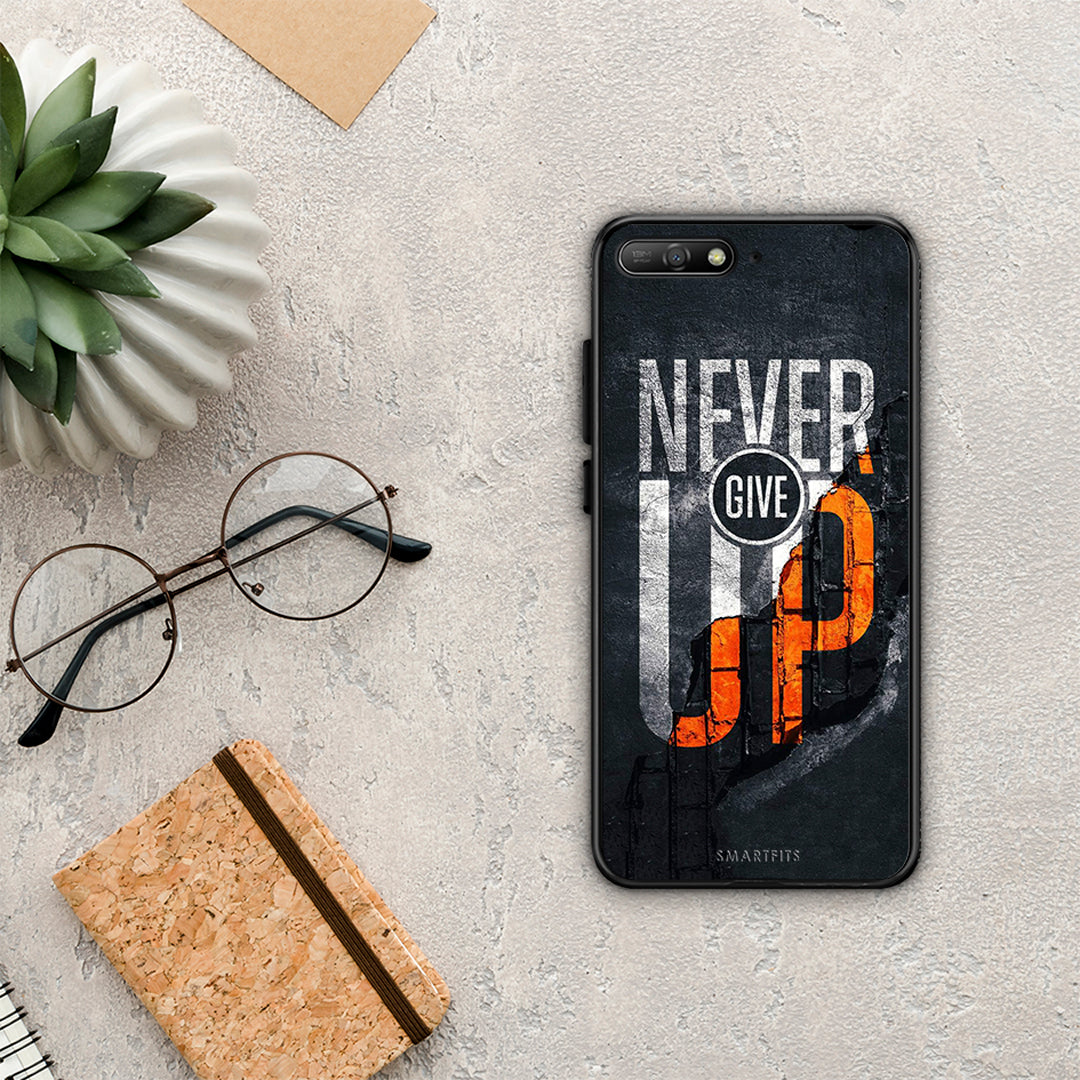 Never Give Up - Huawei Y6 2018 / Honor 7A θήκη