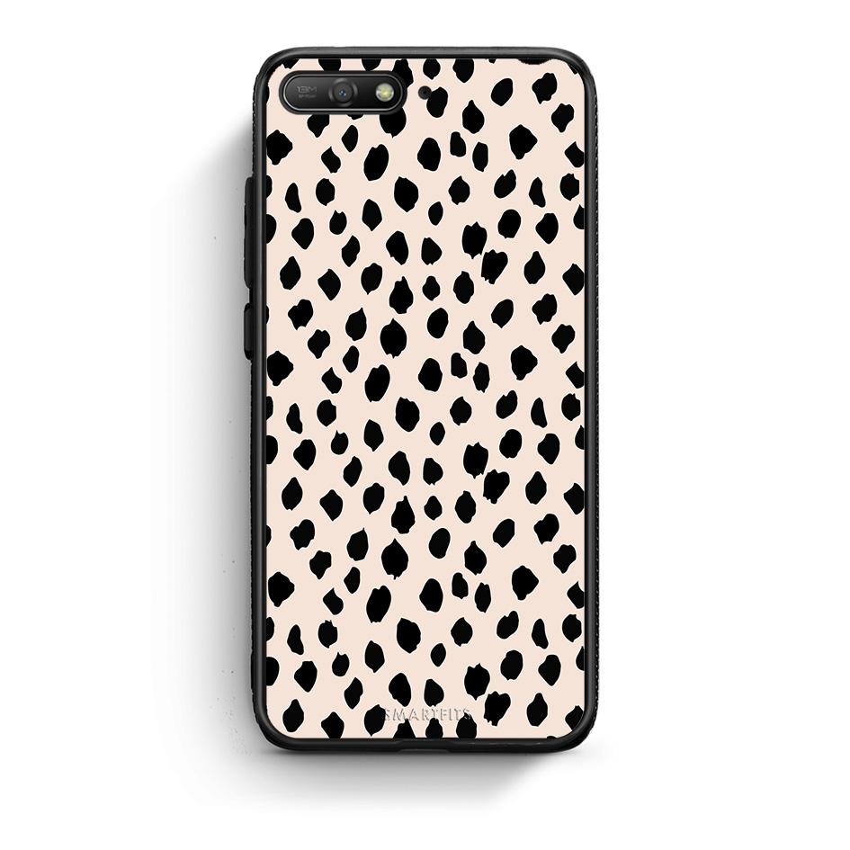 Huawei Y6 2018 New Polka Dots θήκη από τη Smartfits με σχέδιο στο πίσω μέρος και μαύρο περίβλημα | Smartphone case with colorful back and black bezels by Smartfits