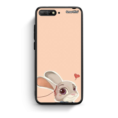 Huawei Y6 2018 Nick Wilde And Judy Hopps Love 2 θήκη από τη Smartfits με σχέδιο στο πίσω μέρος και μαύρο περίβλημα | Smartphone case with colorful back and black bezels by Smartfits