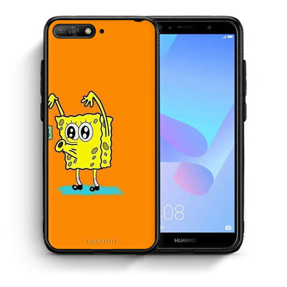 Θήκη Αγίου Βαλεντίνου Huawei Y6 2018 No Money 2 από τη Smartfits με σχέδιο στο πίσω μέρος και μαύρο περίβλημα | Huawei Y6 2018 No Money 2 case with colorful back and black bezels