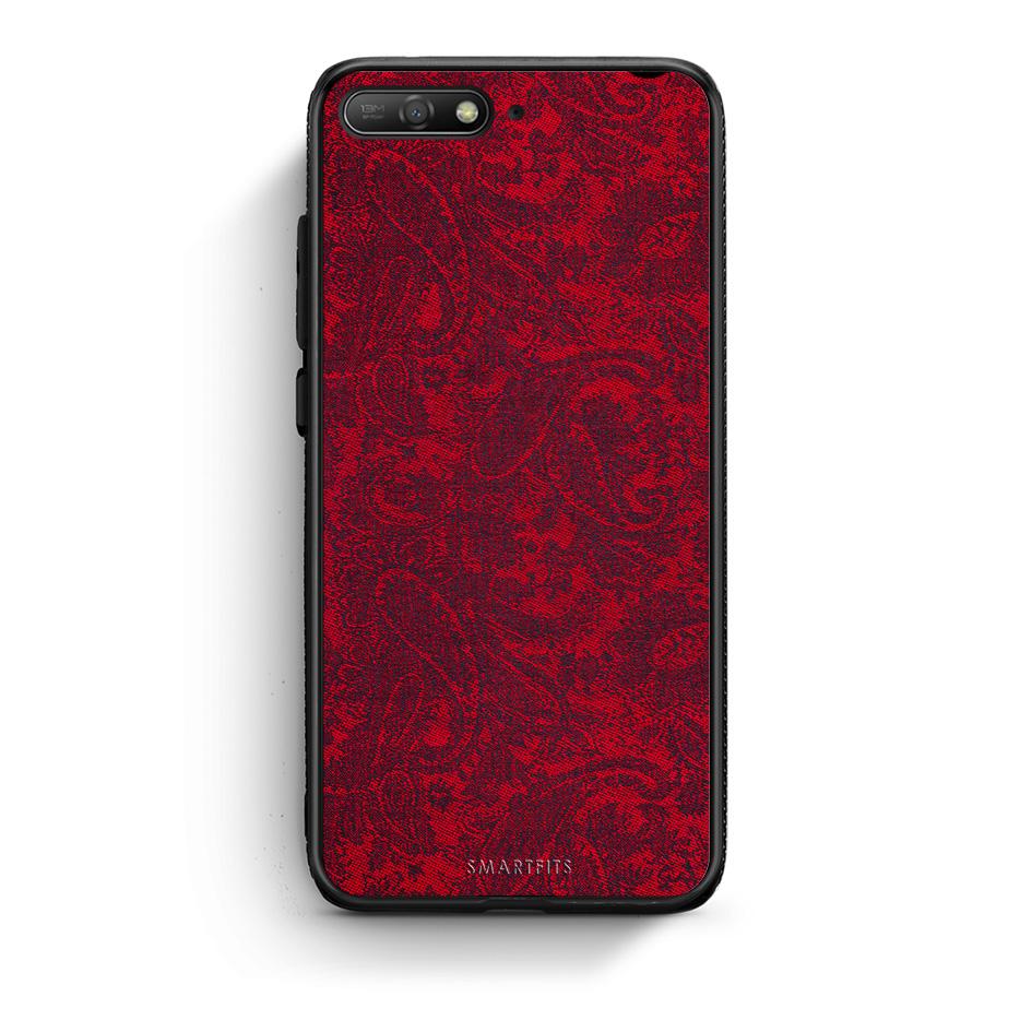 Huawei Y6 2018 Paisley Cashmere θήκη από τη Smartfits με σχέδιο στο πίσω μέρος και μαύρο περίβλημα | Smartphone case with colorful back and black bezels by Smartfits