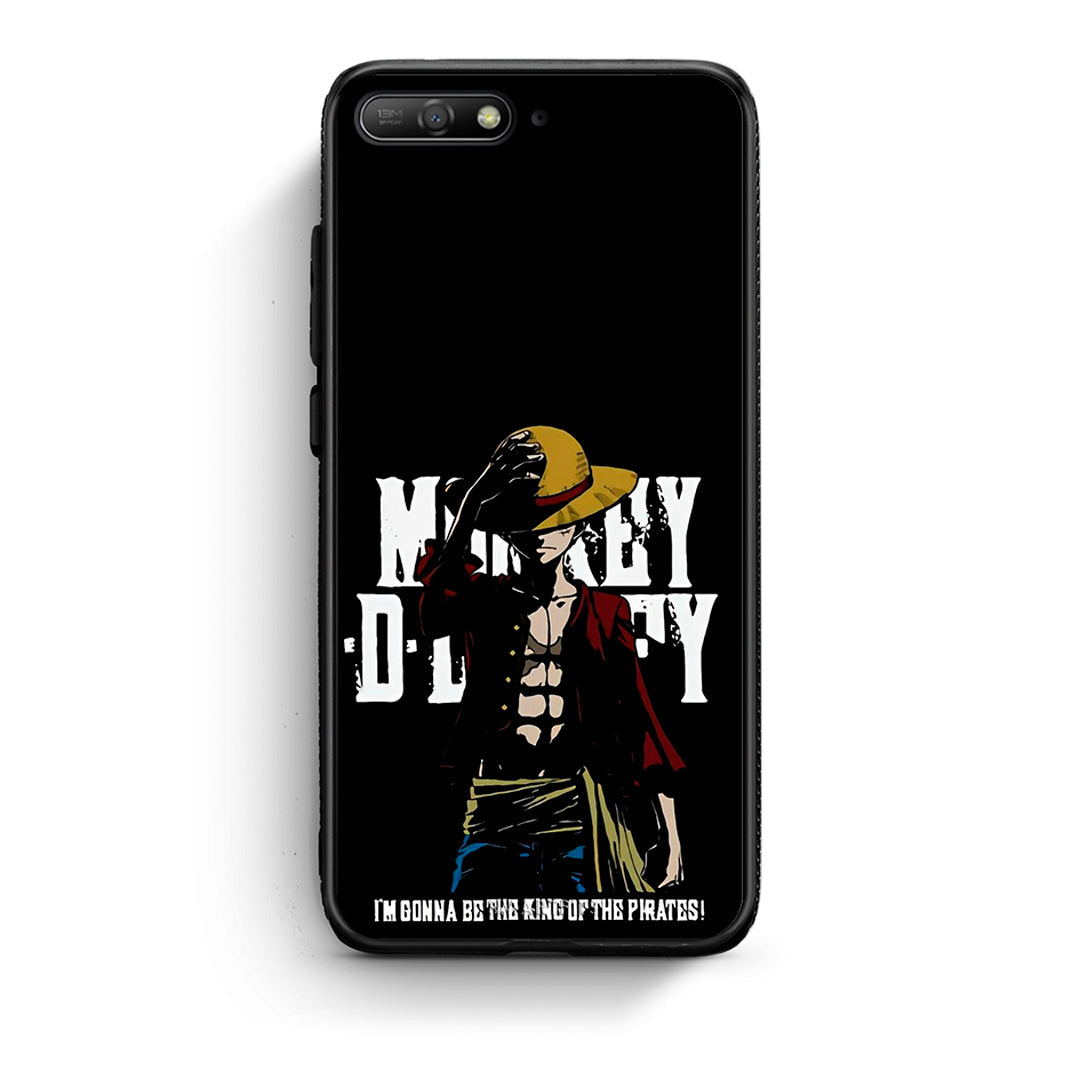 Huawei Y6 2018 Pirate King θήκη από τη Smartfits με σχέδιο στο πίσω μέρος και μαύρο περίβλημα | Smartphone case with colorful back and black bezels by Smartfits