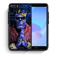 Thumbnail for Θήκη Huawei Y6 2018 Thanos PopArt από τη Smartfits με σχέδιο στο πίσω μέρος και μαύρο περίβλημα | Huawei Y6 2018 Thanos PopArt case with colorful back and black bezels