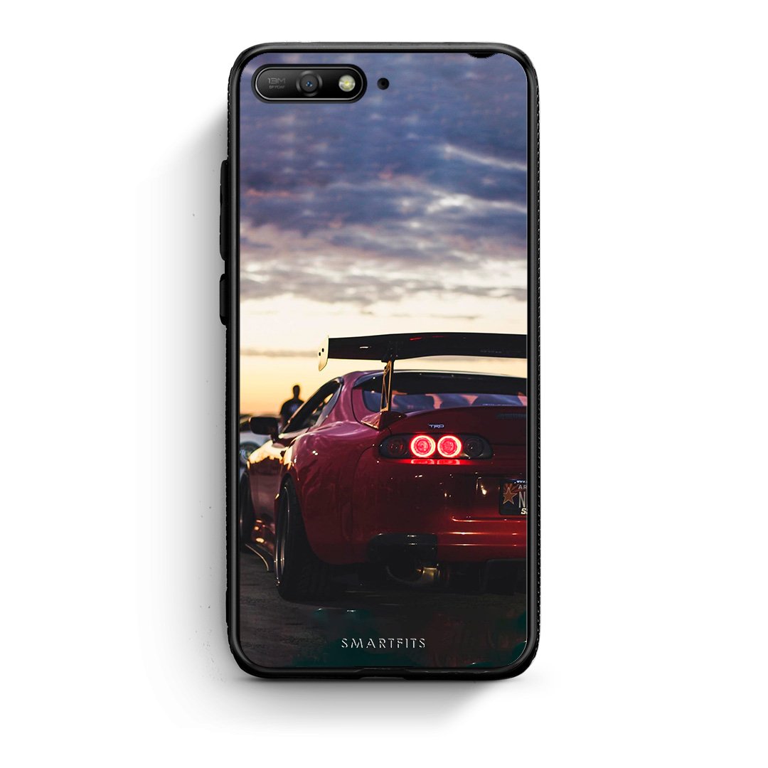 Huawei Y6 2018 Racing Supra θήκη από τη Smartfits με σχέδιο στο πίσω μέρος και μαύρο περίβλημα | Smartphone case with colorful back and black bezels by Smartfits