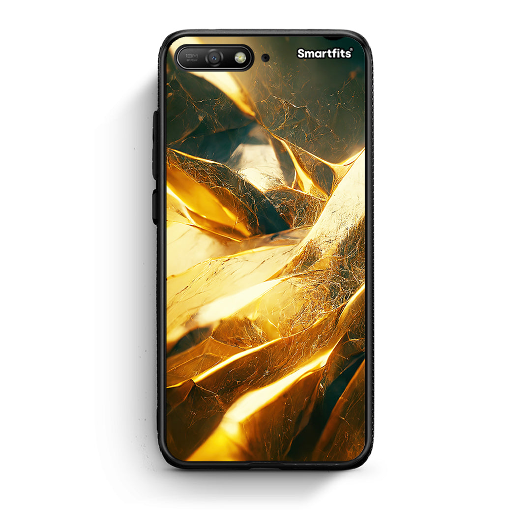 Huawei Y6 2018 Real Gold θήκη από τη Smartfits με σχέδιο στο πίσω μέρος και μαύρο περίβλημα | Smartphone case with colorful back and black bezels by Smartfits