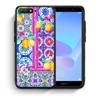 Thumbnail for Θήκη Huawei Y6 2018 Retro Spring από τη Smartfits με σχέδιο στο πίσω μέρος και μαύρο περίβλημα | Huawei Y6 2018 Retro Spring case with colorful back and black bezels
