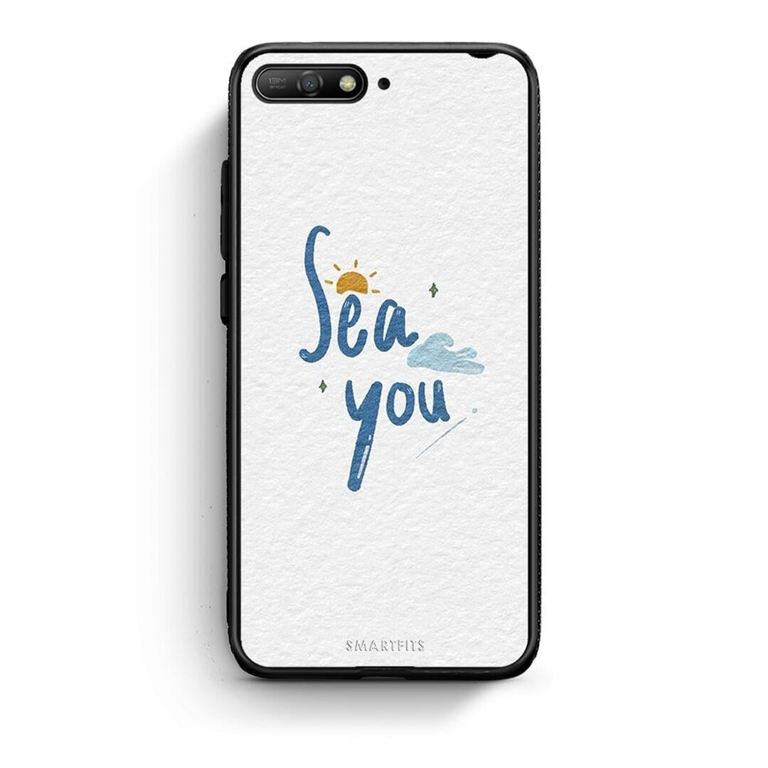 Huawei Y6 2018 Sea You Θήκη από τη Smartfits με σχέδιο στο πίσω μέρος και μαύρο περίβλημα | Smartphone case with colorful back and black bezels by Smartfits