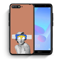 Thumbnail for Θήκη Huawei Y6 2018 Sim Merilyn από τη Smartfits με σχέδιο στο πίσω μέρος και μαύρο περίβλημα | Huawei Y6 2018 Sim Merilyn case with colorful back and black bezels