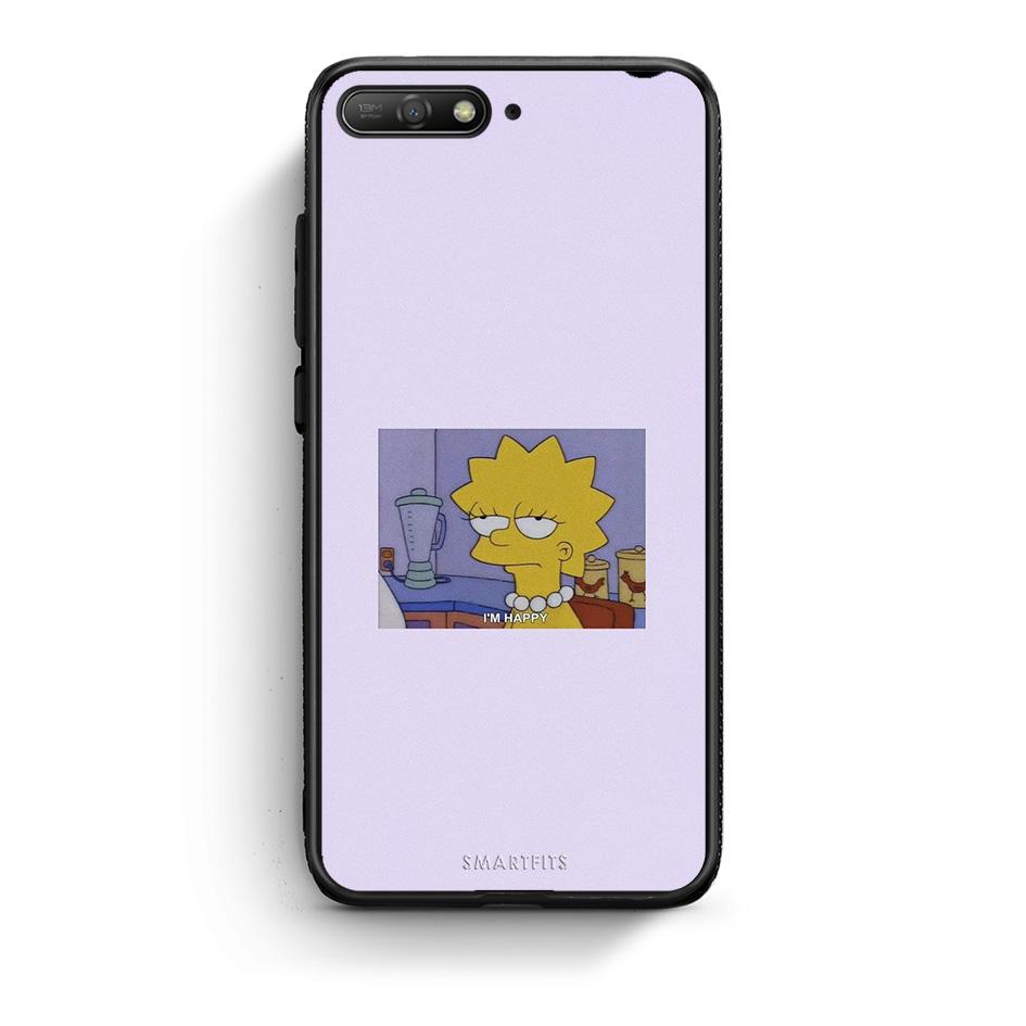 Huawei Y6 2018 So Happy θήκη από τη Smartfits με σχέδιο στο πίσω μέρος και μαύρο περίβλημα | Smartphone case with colorful back and black bezels by Smartfits