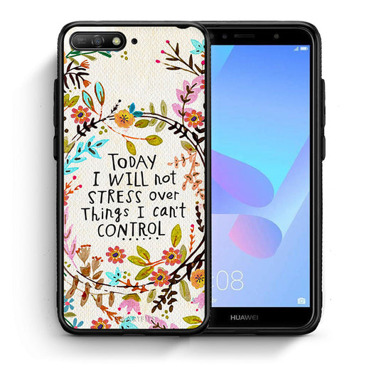 Θήκη Huawei Y6 2018 Stress Over από τη Smartfits με σχέδιο στο πίσω μέρος και μαύρο περίβλημα | Huawei Y6 2018 Stress Over case with colorful back and black bezels