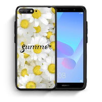 Thumbnail for Θήκη Huawei Y6 2018 Summer Daisies από τη Smartfits με σχέδιο στο πίσω μέρος και μαύρο περίβλημα | Huawei Y6 2018 Summer Daisies case with colorful back and black bezels