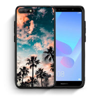 Thumbnail for Θήκη Huawei Y6 2018 Sky Summer από τη Smartfits με σχέδιο στο πίσω μέρος και μαύρο περίβλημα | Huawei Y6 2018 Sky Summer case with colorful back and black bezels