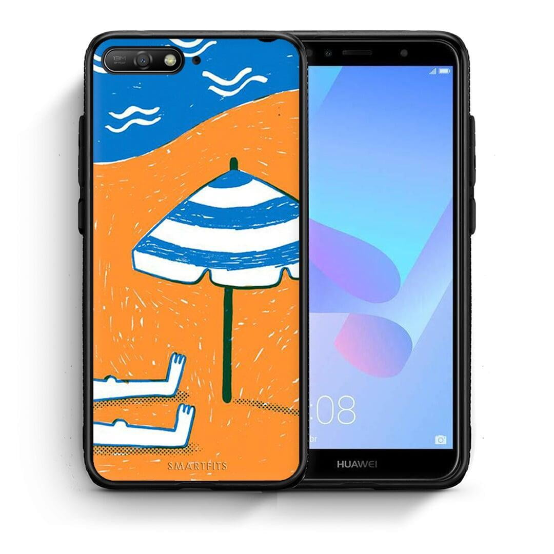 Θήκη Huawei Y6 2018 Summering από τη Smartfits με σχέδιο στο πίσω μέρος και μαύρο περίβλημα | Huawei Y6 2018 Summering case with colorful back and black bezels