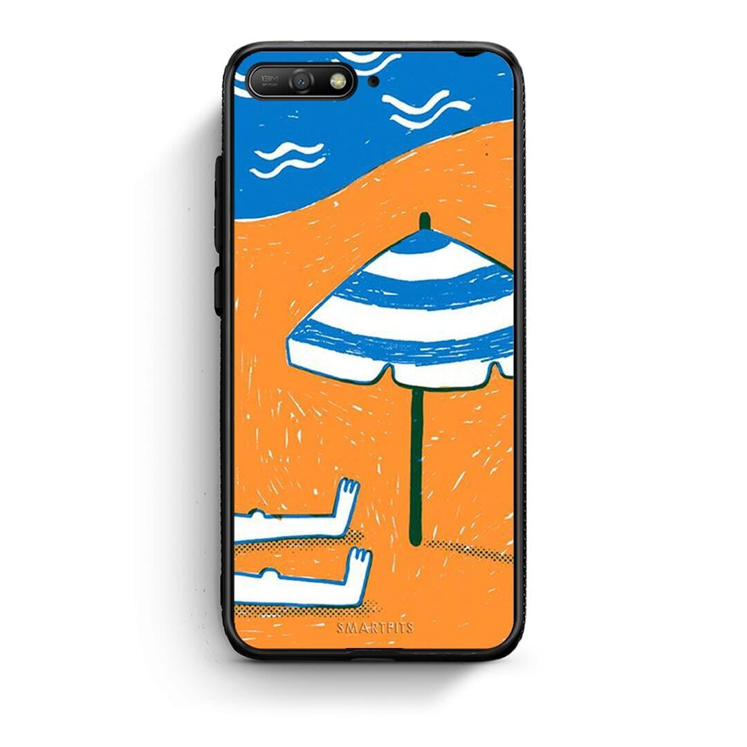 Huawei Y6 2018 Summering Θήκη από τη Smartfits με σχέδιο στο πίσω μέρος και μαύρο περίβλημα | Smartphone case with colorful back and black bezels by Smartfits
