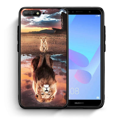 Θήκη Αγίου Βαλεντίνου Huawei Y6 2018 Sunset Dreams από τη Smartfits με σχέδιο στο πίσω μέρος και μαύρο περίβλημα | Huawei Y6 2018 Sunset Dreams case with colorful back and black bezels