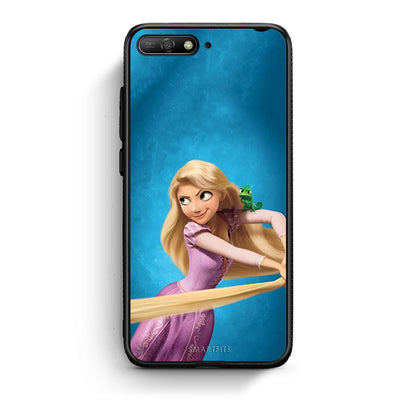 Huawei Y6 2018 Tangled 2 Θήκη Αγίου Βαλεντίνου από τη Smartfits με σχέδιο στο πίσω μέρος και μαύρο περίβλημα | Smartphone case with colorful back and black bezels by Smartfits