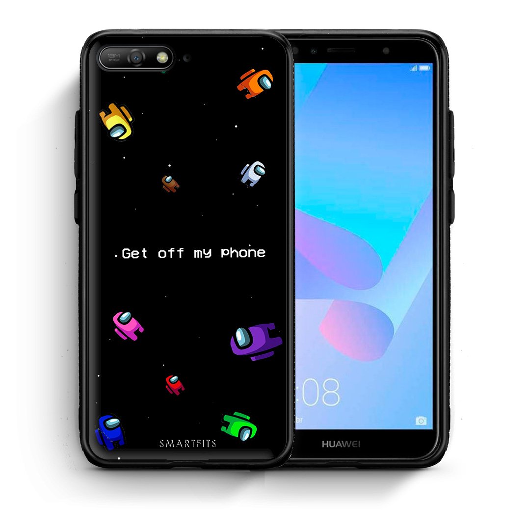 Θήκη Huawei Y6 2018 AFK Text από τη Smartfits με σχέδιο στο πίσω μέρος και μαύρο περίβλημα | Huawei Y6 2018 AFK Text case with colorful back and black bezels